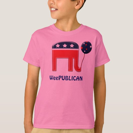 Weepublicische schattige olifant mascotte CUSTOMIZ T-shirt (Voorkant)