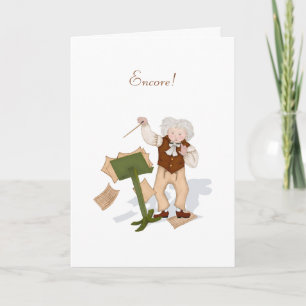 "Weer". Beethoven Music Performance Cute Notitiekaartje