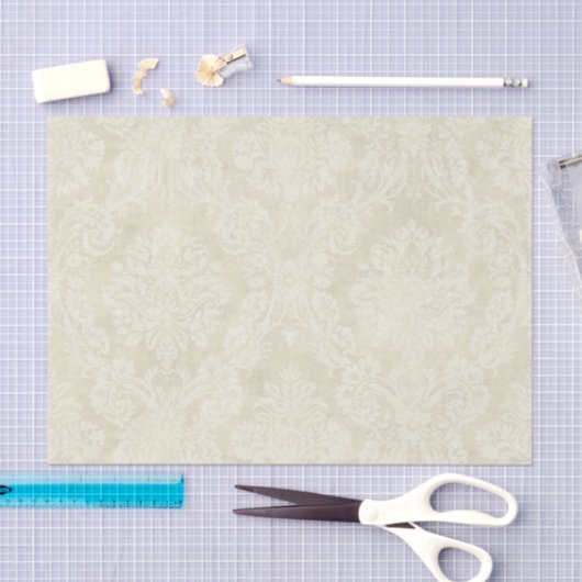 Weer beige Damask-vellen papier (Craft)