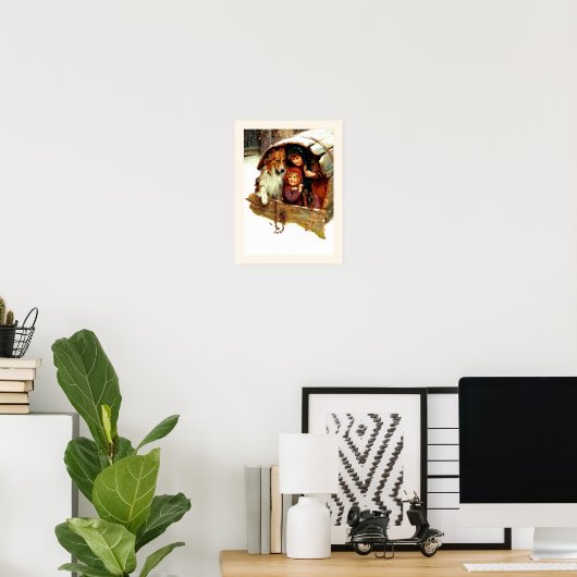 Weer Bond. Kerstkunst door Arthur Elsley Poster (Thuiskantoor)