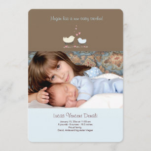 Weer Brother Foto geboorteaankondiging Aankondiging