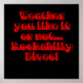 Weer dat je het leuk vindt of niet... Rockabilly l Poster (Voorkant)