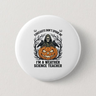 Weer Docent Halloween Griezelige Oogst Reaper Pomp Ronde Button 5,7 Cm