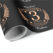 Weer drie jaar bruiloft cadeaupapier (Rol Hoek)