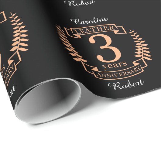 Weer drie jaar bruiloft cadeaupapier (Rol Hoek)