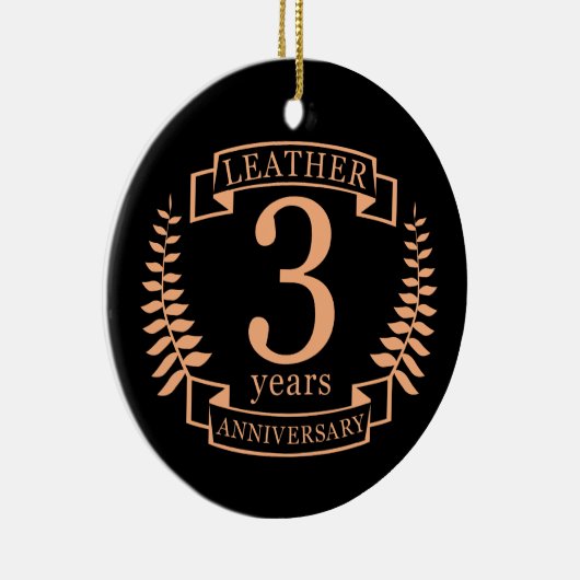 Weer drie jaar bruiloft keramisch ornament (Rechts)