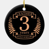 Weer drie jaar bruiloft keramisch ornament (Achterkant)