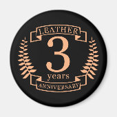 Weer drie jaar bruiloft magneet (Voorkant)