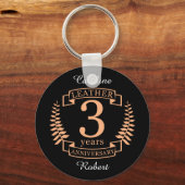 Weer drie jaar bruiloft sleutelhanger (Voorkant)