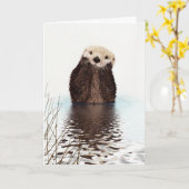 Weer een andere An Otter Day in Paradise Schattige Kaart (Gele Bloem)