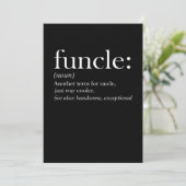 Weer een andere term voor oom alleen nog maar koel kaart (Staand voorkant)