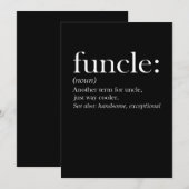 Weer een andere term voor oom alleen nog maar koel kaart (Voorkant / Achterkant)