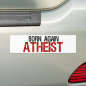 Weer een atheïst bumpersticker (Op auto)