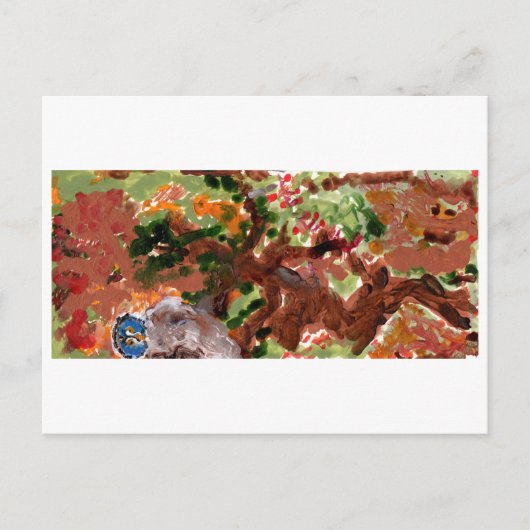 Weer een blauwachtige uil in een briefkaart (Voorkant)