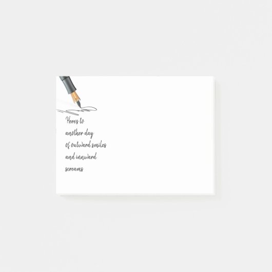 Weer een dag buiten glimlachen naar binnen post-it® notes (Voorkant)