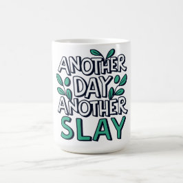 Weer een dag een slay - groene blad koffiemok