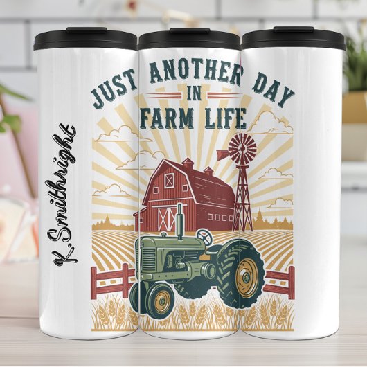 Weer een dag in het Boerderij leven Thermosbeker