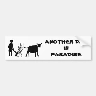 Weer een dag in het Paradijs Bumpersticker