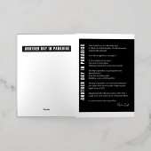 Weer een dag in het paradijs liefdesgedicht folie wenskaart (Buiten Laag)