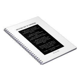 Weer een dag in het paradijselijke zwart-wit notit notitieboek