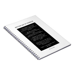 Weer een dag in het paradijselijke zwart-wit notit notitieboek