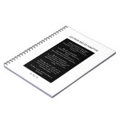 Weer een dag in het paradijselijke zwart-wit notit notitieboek (Linkerzijde)