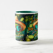 Weer een dag in Paradise Green Parrot Limoen Mok (Midden)