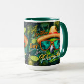 Weer een dag in Paradise Green Parrot Limoen Mok (Voorkant rechts)