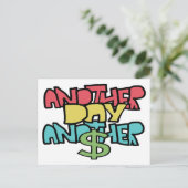 Weer een dag weer een dollar briefkaart (Staand voorkant)