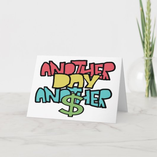 Weer een dag weer een dollar kaart (Voorkant)