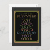 Weer een drukke week zwart GFX Briefkaart (Voorkant / Achterkant)