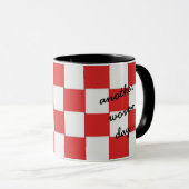 Weer een Geweven dag Rood en Wit Mok (Voorkant rechts)