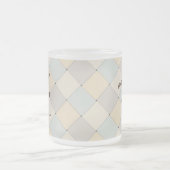 Weer een geweven dag zachte pastels diagonaal matglas koffiemok (Center)