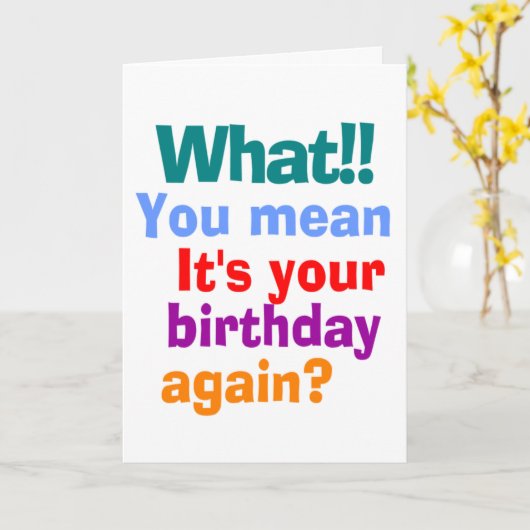 WEER EEN GRAPPIGE VERJAARDAG KAART (Gele Bloem)