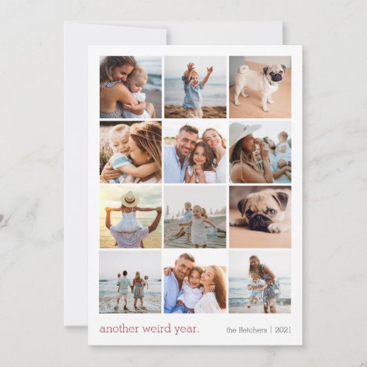Weer een jaar | Jaar in Review Foto-collage Feestdagenkaart (Voorkant)