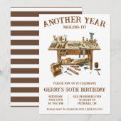 Weer een jaar nagelen! verjaardag van de houtbewer kaart (Voorkant / Achterkant)