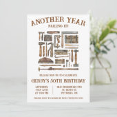 Weer een jaar nagelen! verjaardag van de houtbewer kaart (Staand voorkant)