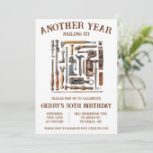 Weer een jaar nagelen! verjaardag van de houtbewer kaart (Staand voorkant)