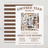 Weer een jaar nagelen! verjaardag van de houtbewer kaart (Voorkant / Achterkant)