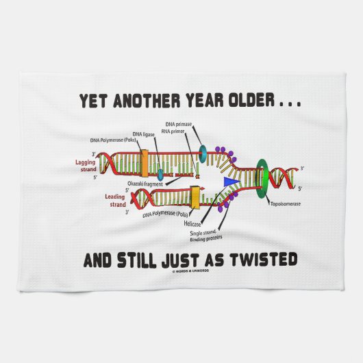 Weer een jaar ouder, nog steeds net zo twistend DN Theedoek (Horizontaal)