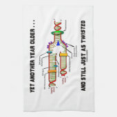 Weer een jaar ouder, nog steeds net zo twistend DN Theedoek (Verticaal)