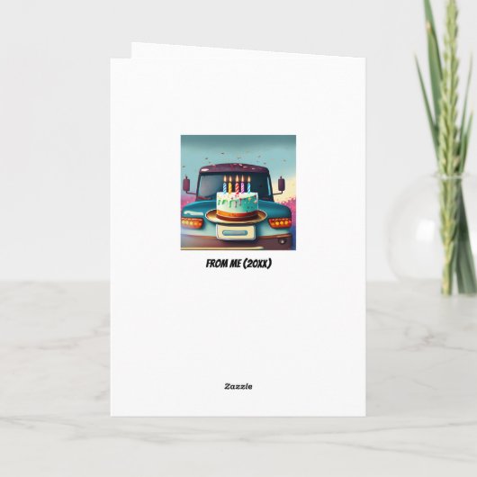 Weer een jaar oudere vrachtwagenchauffeur grappige kaart (Achterkant)