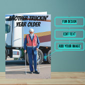 Weer een jaar oudere vrachtwagenchauffeur grappige kaart
