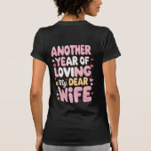 Weer een jaar van liefde - Romantisch Jubileum T-shirt (Achterkant)