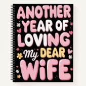 Weer een jaar van liefde - Romantisch Notitieboek (Voorkant)