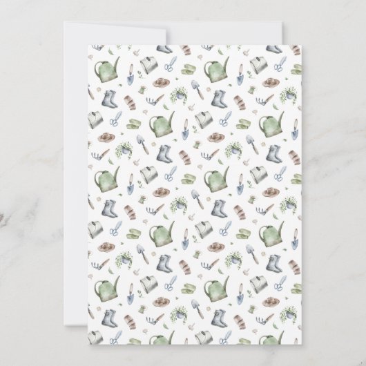 Weer een kleine spruit op de weg Baby Invitation Kaart (Achterkant)