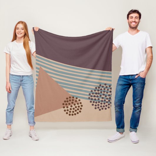 Weer een midden-eeuw Abstract Fleece Deken (In situ)