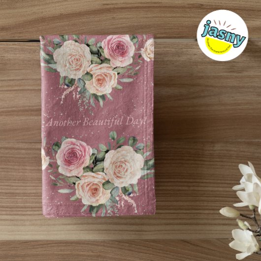 Weer een mooie dag Waterverf bloeit Bad Handdoek