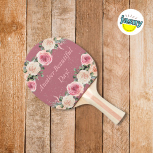 Weer een mooie dag Waterverf bloemenprint Tafeltennisbatje