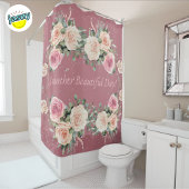Weer een mooie dag Waterverf Rozen Bloemen Douchegordijn